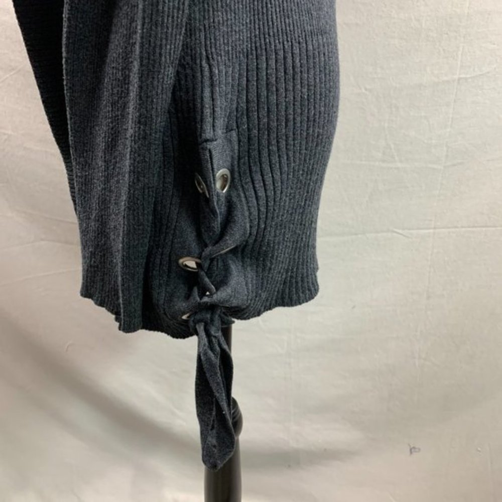 Dark Gray Side Tie Cardigan - Picture 3 of 5